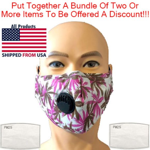 Washable Adult Face Mask #04 - 2 Filters - Picture 1 of 8